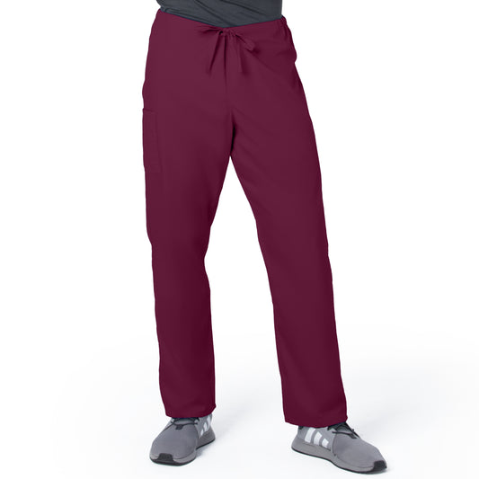 Unisex 2-Pocket High Rise Waist Straight Leg Pant - 85221 - Wine