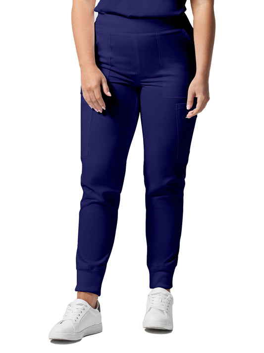 Women's 6-Pocket Mid-Rise Elastic-Back Waist Jogger Pant - LB406 - Galaxy