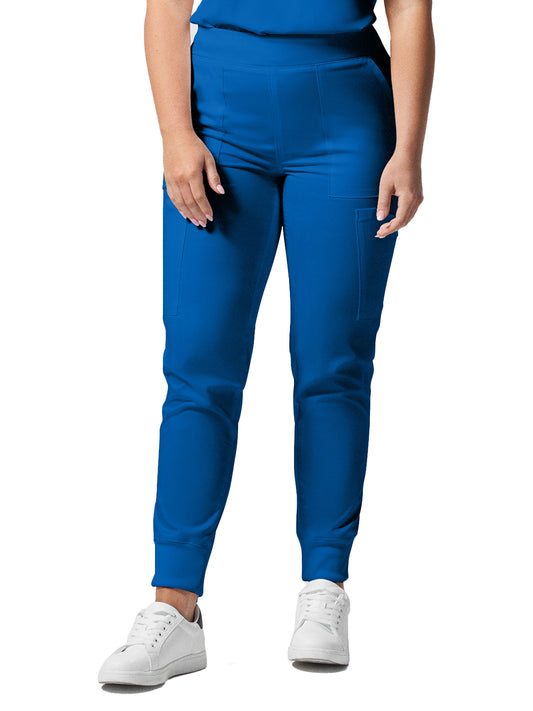 Women's 6-Pocket Mid-Rise Elastic-Back Waist Jogger Pant - LB406 - Royal