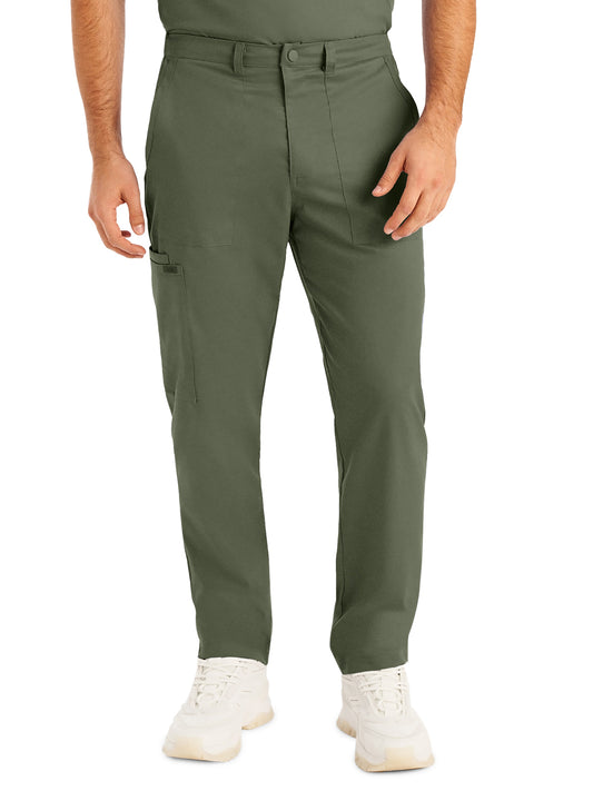 Men's 6-Pocket Zipper Fly Straight Leg Pant - LB408 - Olive Moss