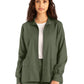 Women's 3-Pocket Mock Neck Zip-Front Jacket - LJ701 - Olive Moss