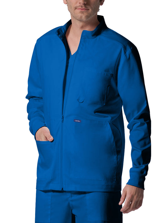Men's 4-Pocket Mock Neck Zip-Front Jacket - LJ702 - Royal