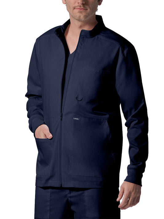 Men's 4-Pocket Mock Neck Zip-Front Jacket - LJ702 - True Navy