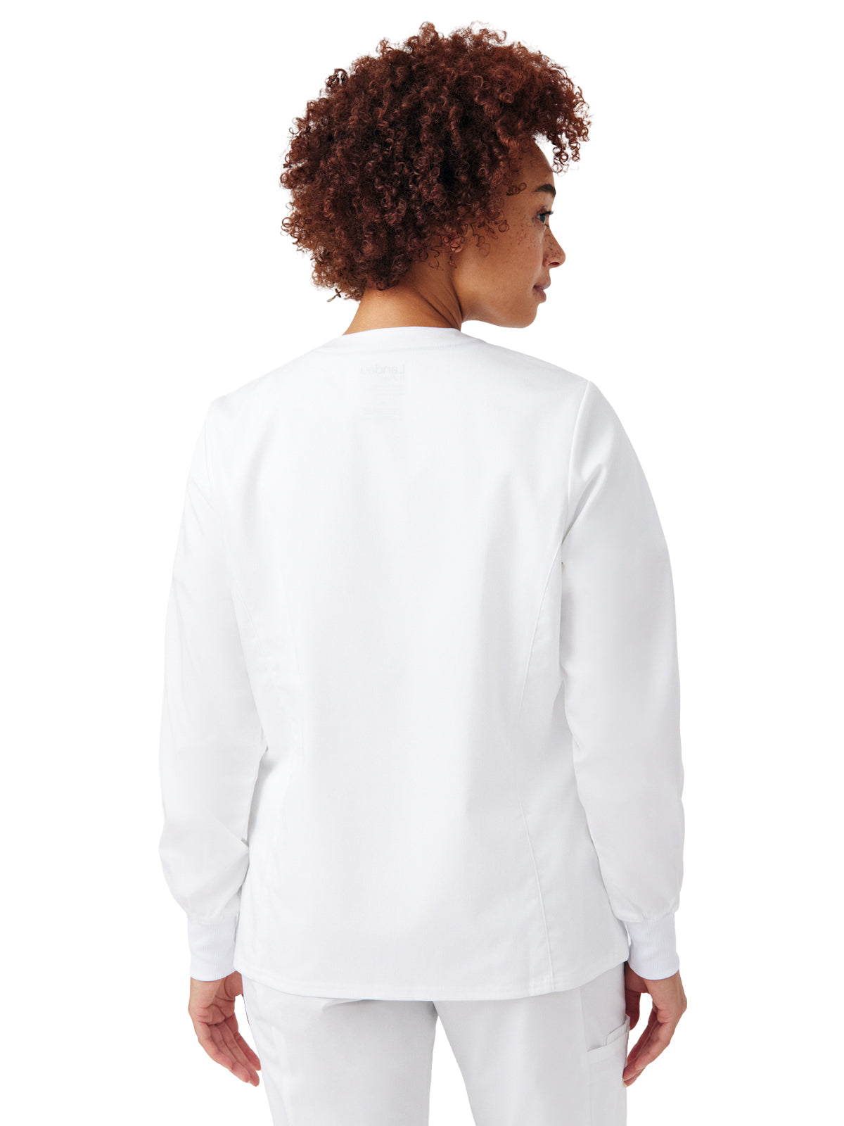 Women's Three-Pocket Scrub Jacket - LJ706 - White