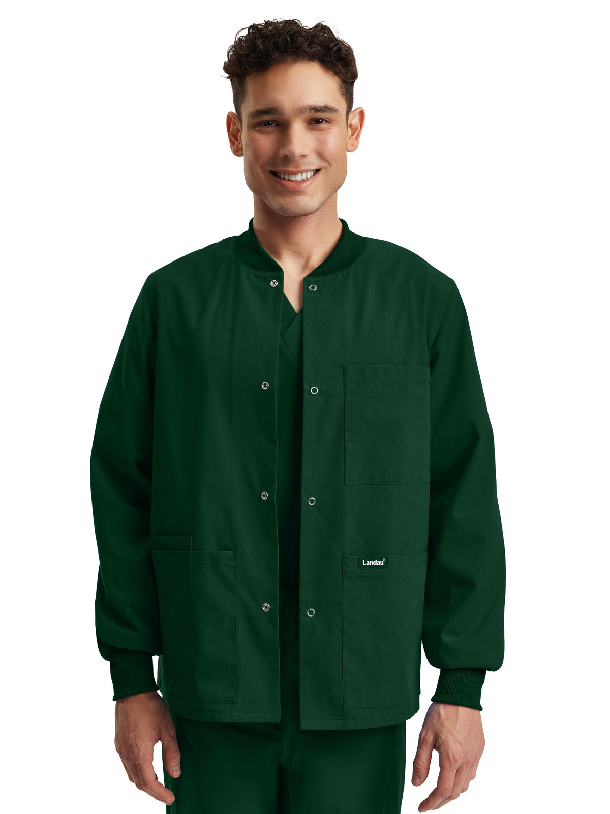 Unisex Snap Front Warm-Up Jacket - LJ709 - Hunter Green