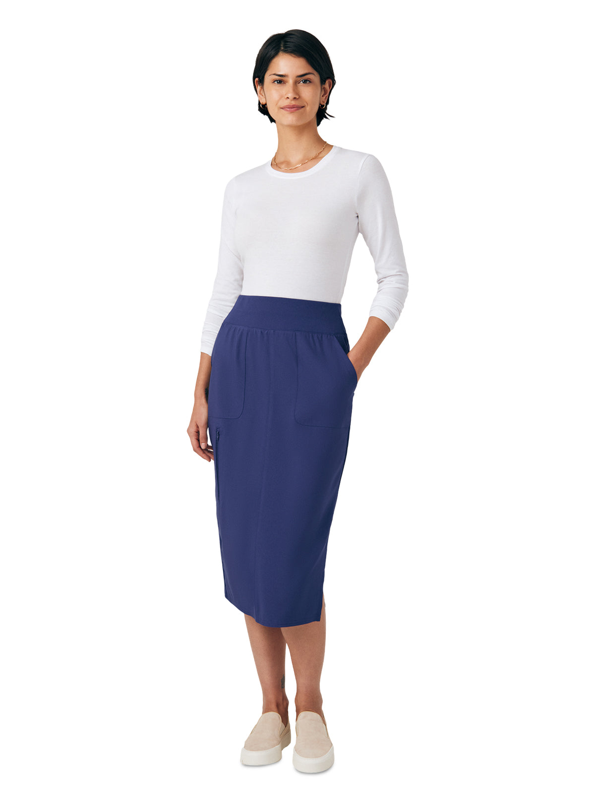 Women's Three-Pocket Skirt - LK603 - Navy