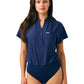 Women's One-Pocket Scrub Bodysuit - LO606 - Navy