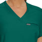 Women's 2-Pocket Shirttail Hemline V-Neck Top - LT101 - Hunter