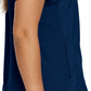 Women's 2-Pocket Shirttail Hemline V-Neck Top - LT101 - Navy
