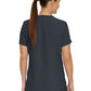 Women's 2-Pocket Shirttail Hemline V-Neck Top - LT101 - Pewter