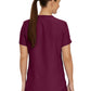 Women's 2-Pocket Shirttail Hemline V-Neck Top - LT101 - Wine