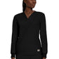 Unisex No-Pocket Crossover V-Neck Long-Sleeve Top - LT104 - Black