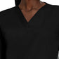 Unisex No-Pocket Crossover V-Neck Long-Sleeve Top - LT104 - Black