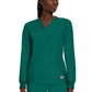 Unisex No-Pocket Crossover V-Neck Long-Sleeve Top - LT104 - Hunter
