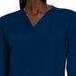 Unisex No-Pocket Crossover V-Neck Long-Sleeve Top - LT104 - Navy