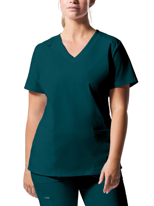 Women's 3-Pocket V-Neck Top - LT105 - Caribbean