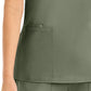 Women's 3-Pocket V-Neck Top - LT105 - Olive Moss