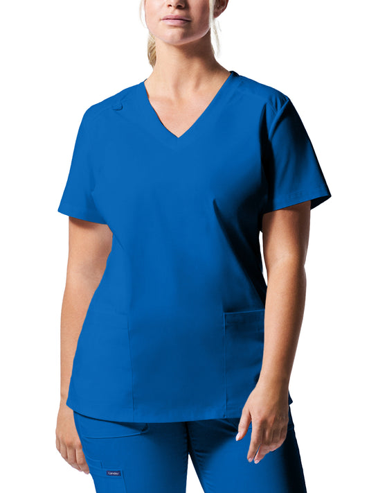 Women's 3-Pocket V-Neck Top - LT105 - Royal