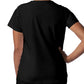 Women's 2-Pocket Back Princess Seamed V-Neck Top - LT107 - Black