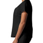 Women's 2-Pocket Back Princess Seamed V-Neck Top - LT107 - Black