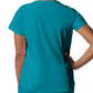 Women's 2-Pocket Back Princess Seamed V-Neck Top - LT107 - Teal