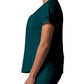 Women's 2-Pocket Back Princess Seamed V-Neck Top - LT107 - Caribbean