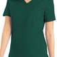 Women's 2-Pocket Back Princess Seamed V-Neck Top - LT107 - Hunter