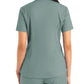 Women's 2-Pocket Back Princess Seamed V-Neck Top - LT107 - Sea Grass