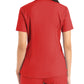 Women's 2-Pocket Back Princess Seamed V-Neck Top - LT107 - True Red
