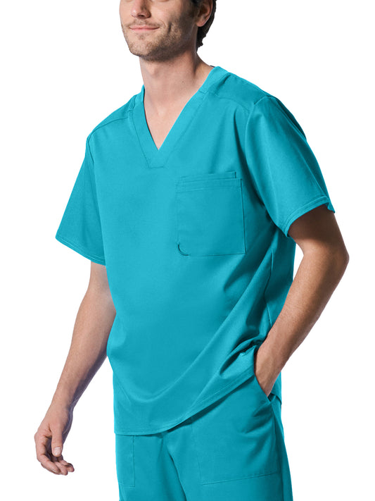 Men's 2-Pocket Tuckable V-Neck Top - LT108 - Teal