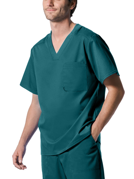 Men's 2-Pocket Tuckable V-Neck Top - LT108 - Caribbean