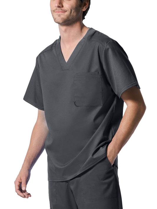 Men's 2-Pocket Tuckable V-Neck Top - LT108 - Graphite