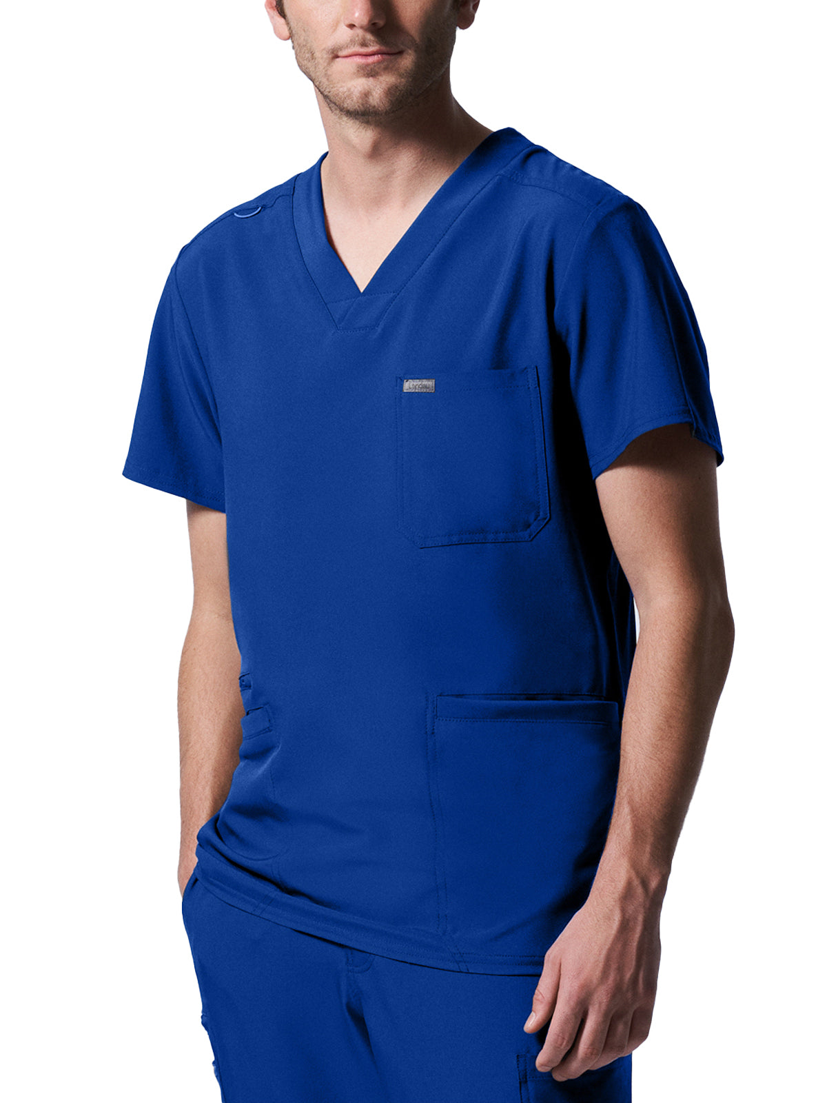 Men's 4-Pocket Back Yoke V-Neck Top - LT110 - Galaxy