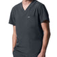 Men's 4-Pocket Back Yoke V-Neck Top - LT110 - Pewter