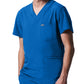 Men's 4-Pocket Back Yoke V-Neck Top - LT110 - Royal