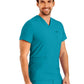 Men's 4-Pocket Back Yoke V-Neck Top - LT110 - Teal