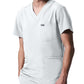 Men's 4-Pocket Back Yoke V-Neck Top - LT110 - White