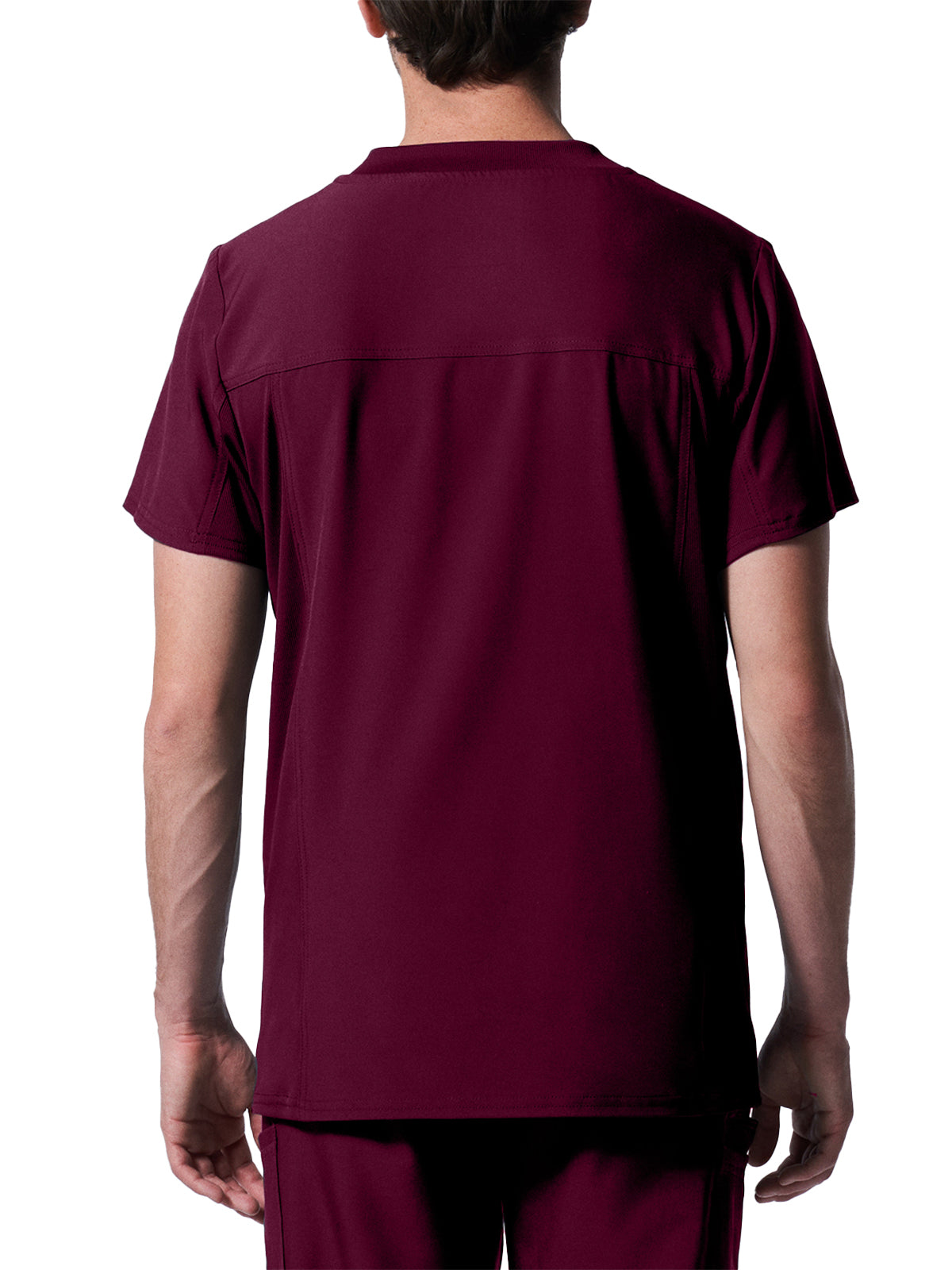 Men's 4-Pocket Back Yoke V-Neck Top - LT110 - Wine