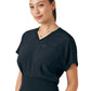 Women's Two-Pocket V-Neck Top - LT123 - Black