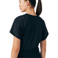 Women's Two-Pocket V-Neck Top - LT123 - Black