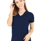 Women's V-Neck Top - 1416 - Navy Blue