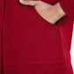 Women's Mandarin Collar Jacket - 1434 - Red