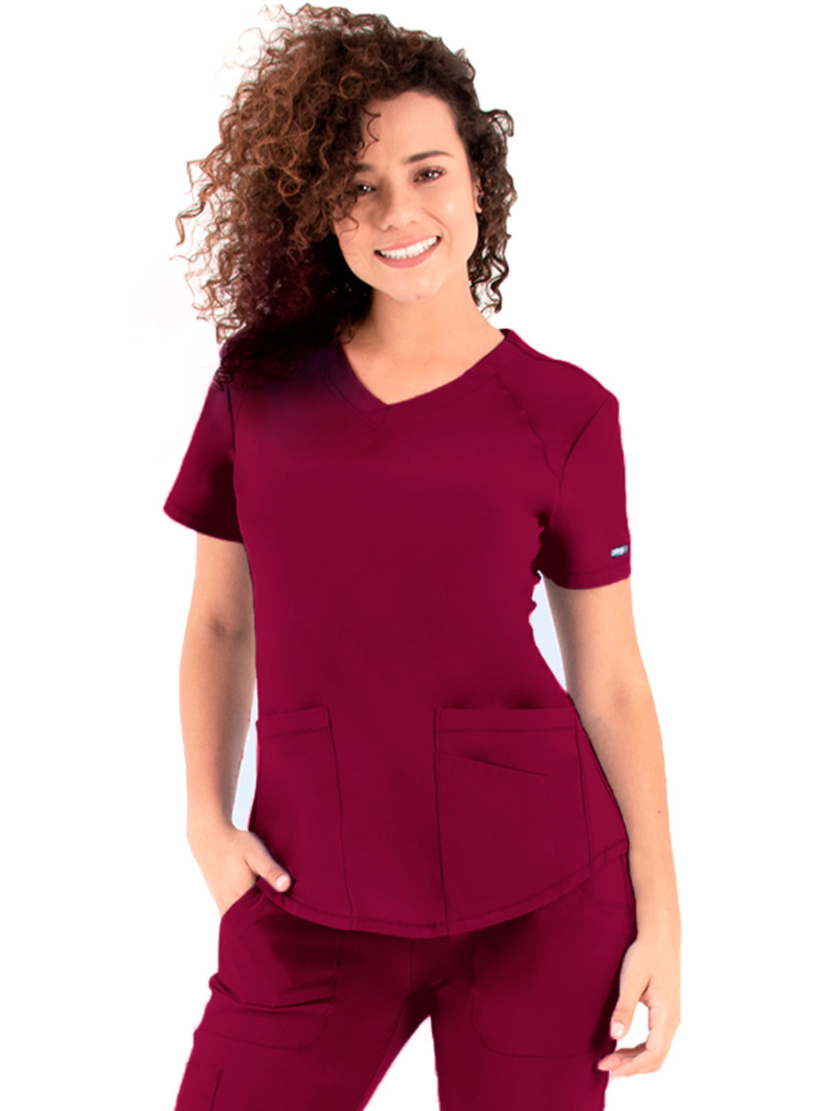 Women's V-Neck Top - 1510 - Wine