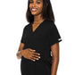 Women's 2-Pocket V-Neck Maternity Top - 628 - Black