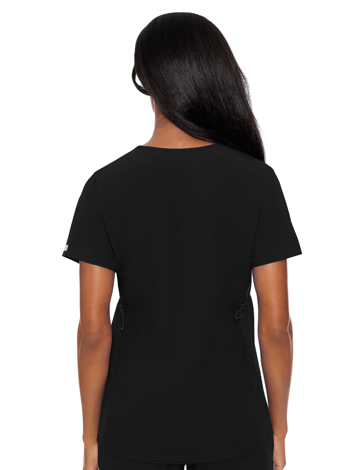 Women's 2-Pocket V-Neck Maternity Top - 628 - Black