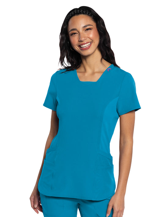 Women's 4-Pocket V-Neck Top - 701 - Hyper Blue