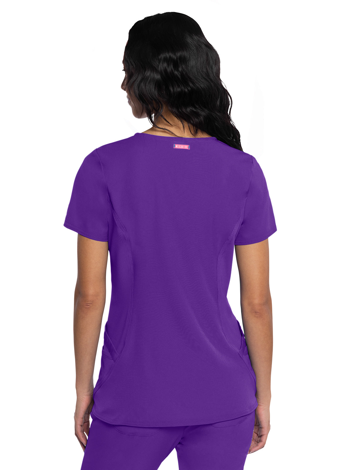 Women's 4-Pocket V-Neck Top - 701 - Purple Surge