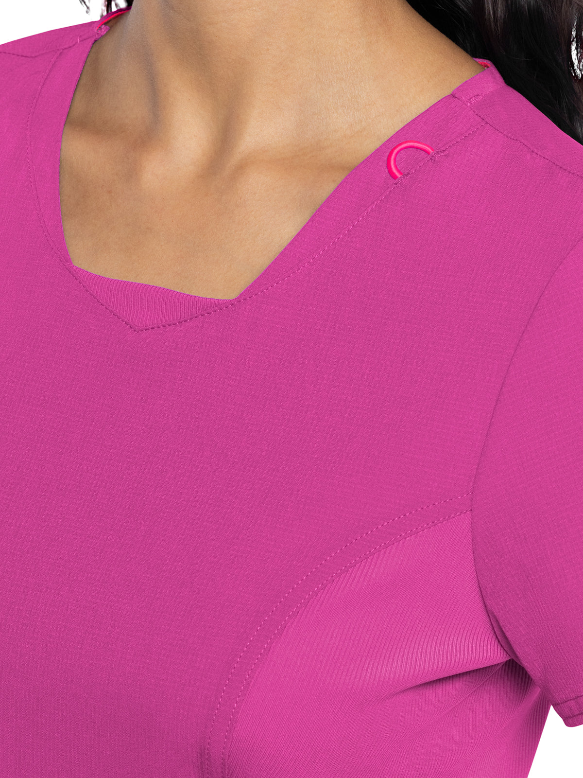 Women's 4-Pocket V-Neck Top - 701 - Ultra Magenta