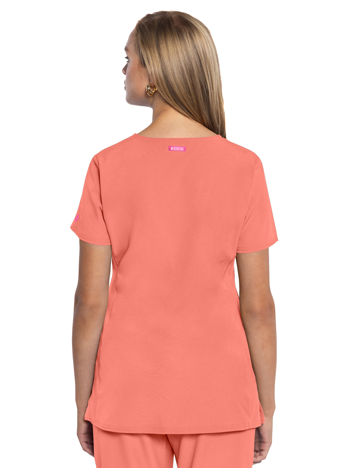 Women's 3-Pocket V-Neck Top - 702 - Coral Fusion