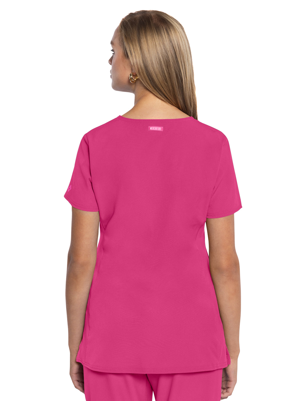Women's 3-Pocket V-Neck Top - 702 - Pink Power